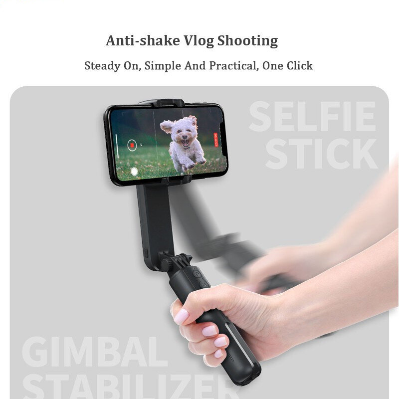 Stabilisator Bluetooth Gimbal Achse Stabilisator Bluetooth Selfie Stick Anti-shakeTripod Mit Led Füllen Licht Für Iphone/Android/