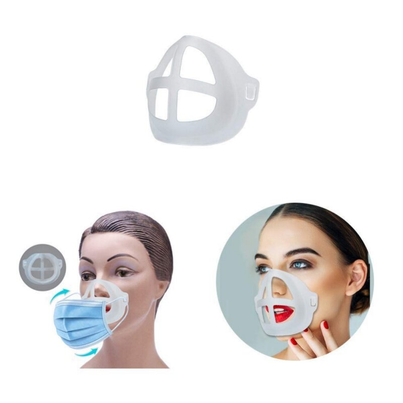1/5/10/20Pcs Unisex 3D Face Mouth Support Frame For Adult/Kids Washable and Reusable Food Grade Silicone Protector