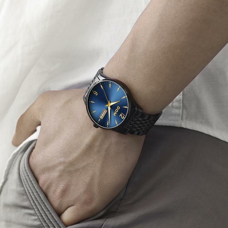 2019 Baru Dom Biru Panggil Fashion QUARTZ Black Watch Mens Watches Top Brand Mewah Tahan Air Clock Relogio Masculino M-11BK-2M89
