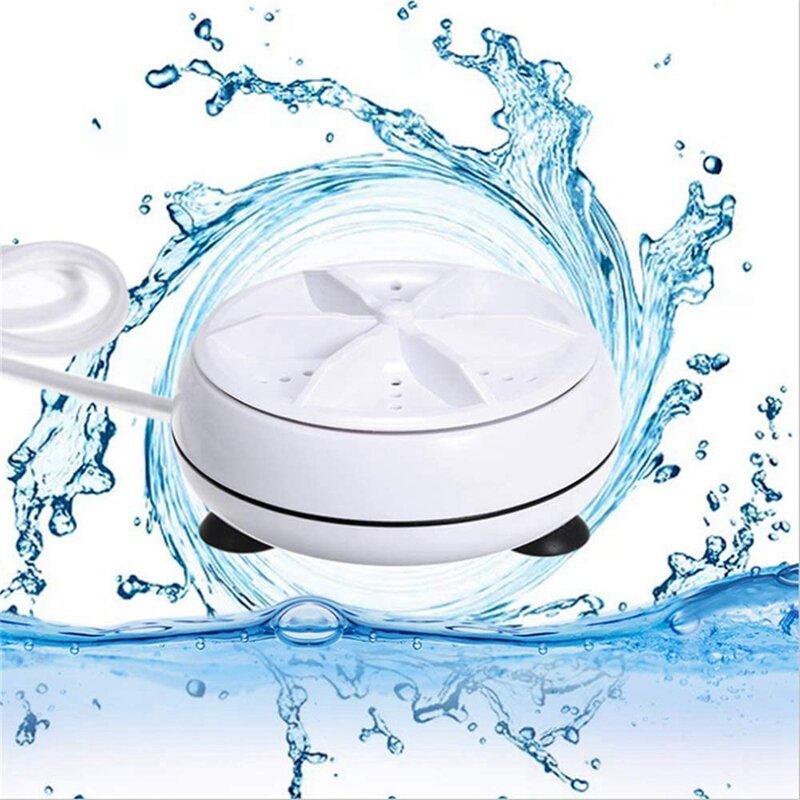 Mini Washing Machine Portable Ultrasonic Dishwasher with USB Powered for Personal Laundry Camping RV Trip