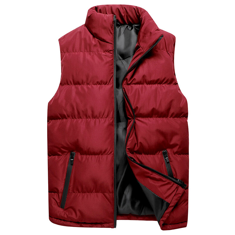 男性のベストファッションノースリーブジャケット新秋冬ベストカジュアル固体コート男性スリム古典チョッキサイズM-5XL