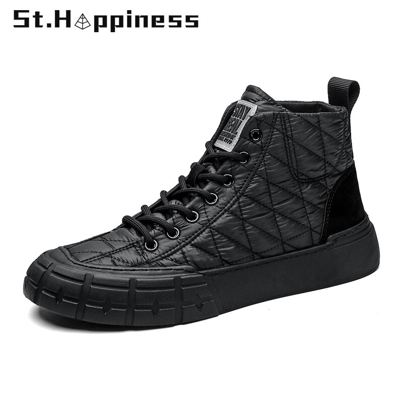 2021 New Men Boots Fashion Leather Ankle Boots Outdoor Waterproof Short Boots Luxury Classic Lace Up Motorcycle Boots Big Size