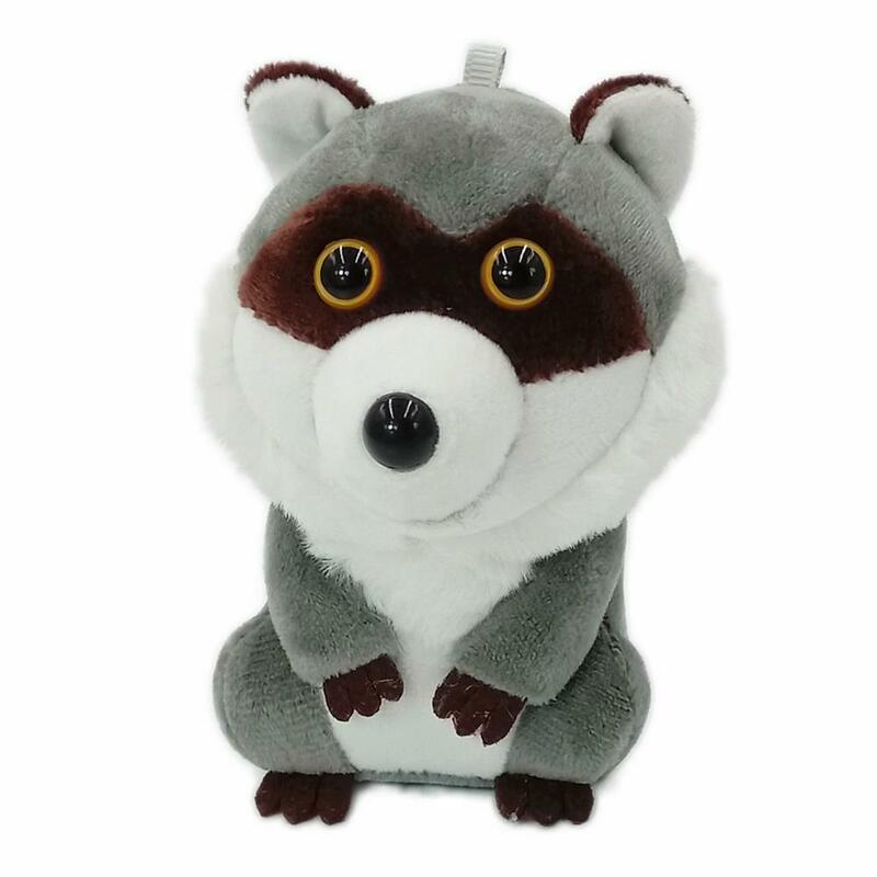 1 pc 13cm Kawaii simulation Little Raccoon Plush Toys Soft Stuffed Animal Cartoon Plush Keychain Bag Pendant Girls Toys Kid gift