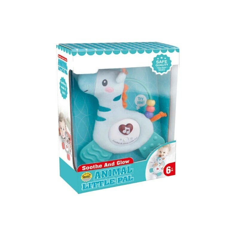 절묘한 아기 봉제 동물 진정 소리 및 빛 유도 인터랙티브 수면 장난감 편안한 봉제 인형 인터랙티브 장난감