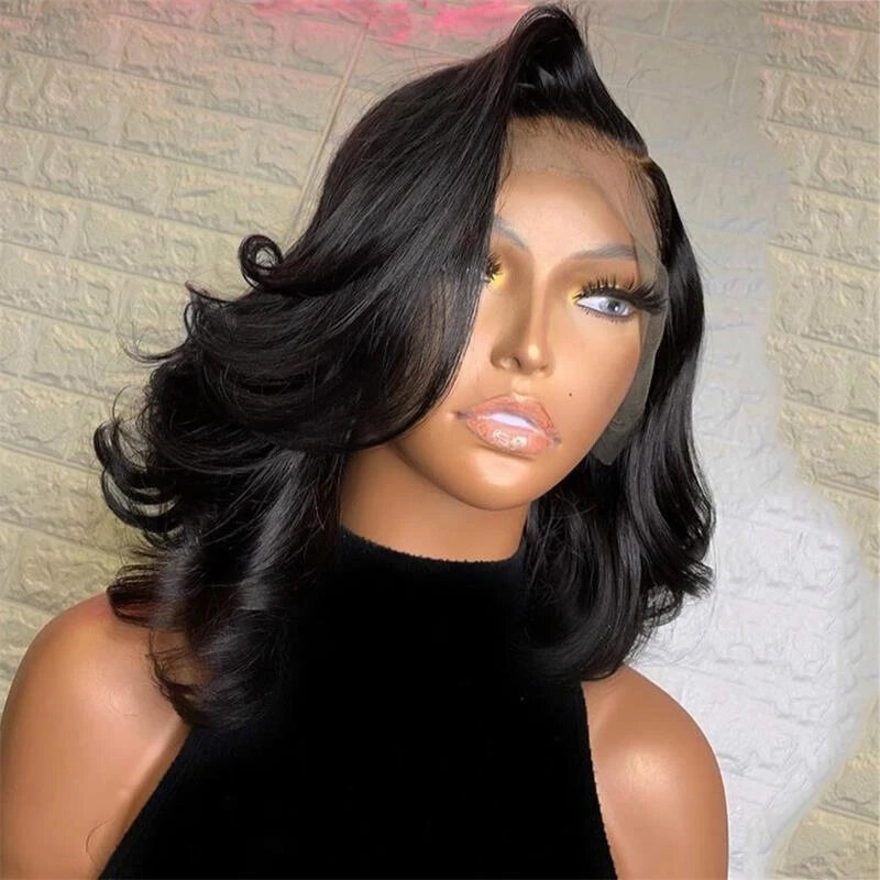 Body Wave Lace Front Human Hair Wigs with Baby Hair 13x6 Lace front  Wig Natural Black Malaysia Hair Wig For Black Women