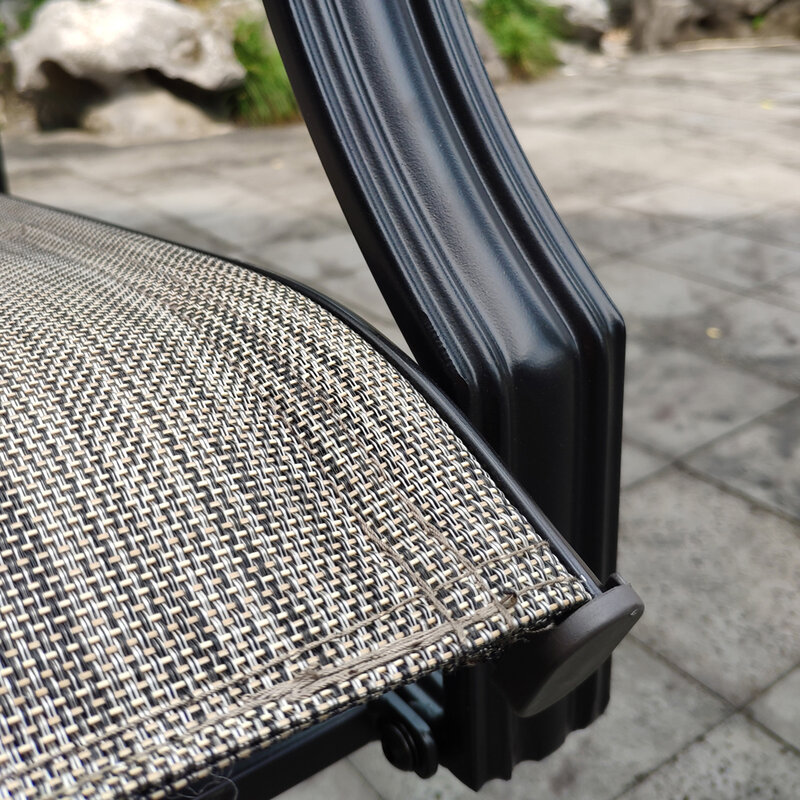 Outdoor patio furniture bar high textilene swivel chairs Suitable for Yard,Backyard and Garden 2 pcs