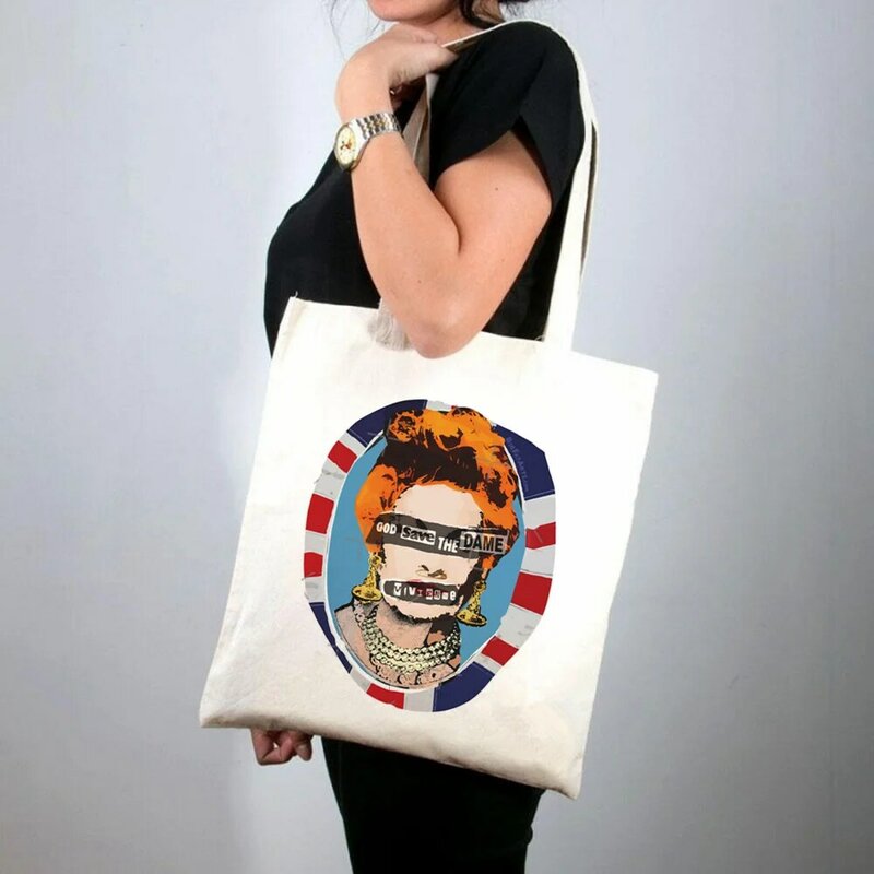2021 Shopper GIRL POWER personalità stampata Tote Bag donna Harajuku shopper borsa ragazza spalla shopping bag Lady Canvas Bag
