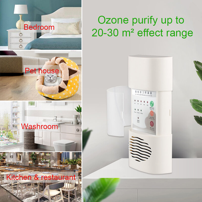 Sterhen mini fixado na parede de ozônio desodorante para cozinha banheiro tratamento ar ozônio purificador ar casa esterilizador
