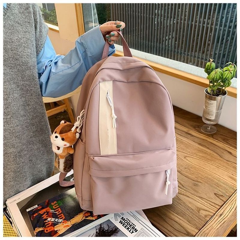 Школьные ранцы для девочек-подростков, нейлоновый женский рюкзак для учеников средней школы, розовые сумки для книг, 2021
