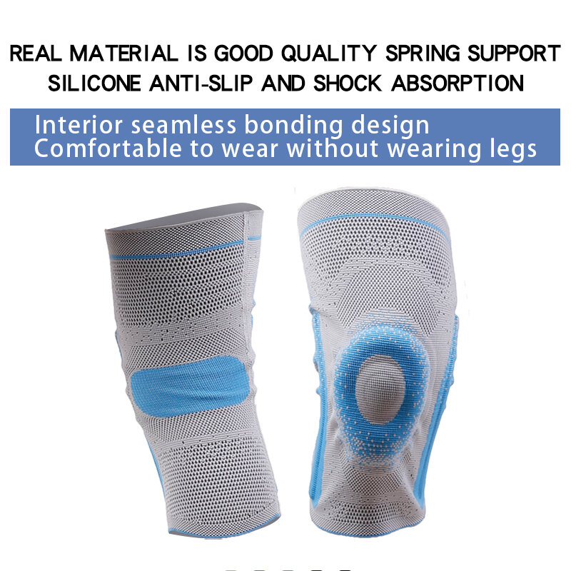 1 Piece Silicone Knee Pads Strap Knee Braces For Arthritis Knee Pads For Joints Support Meniscus Compression Protection Sport