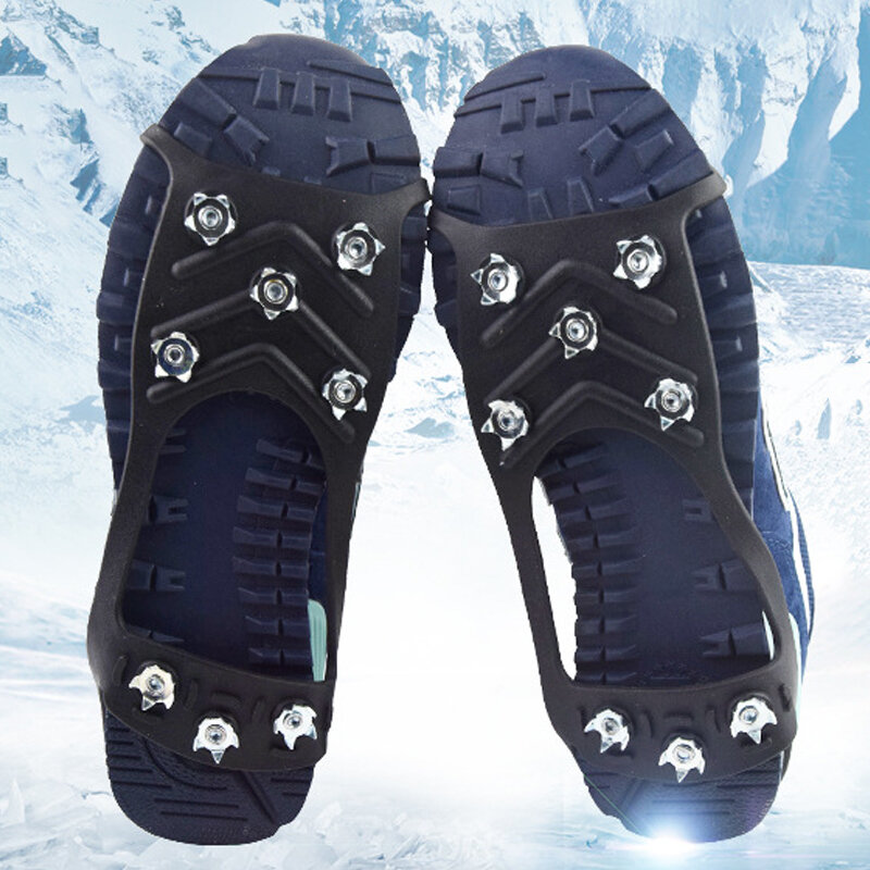 Hot Anti-skid Shoe Spikes Crampon Anti-ice On Shoes Snow Hiking Anti Slip Camping Walking Grip Climbing Ice Crampon Ice Drifts