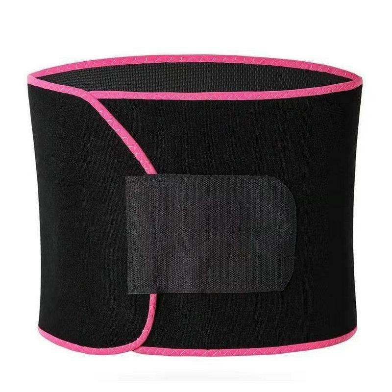 Faja de vientre cintura para mujer, cinturón para el sudor, entrenador, moldeador de cuerpo caliente, adelgazante, color rosa