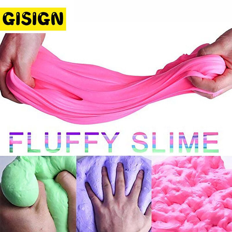 Slime Fluffy Toys Kids Foam Clay 15 kolorów Charms Slime Ball Kit miękka glina polimerowa DIY zabawki antystresowe dla dzieci