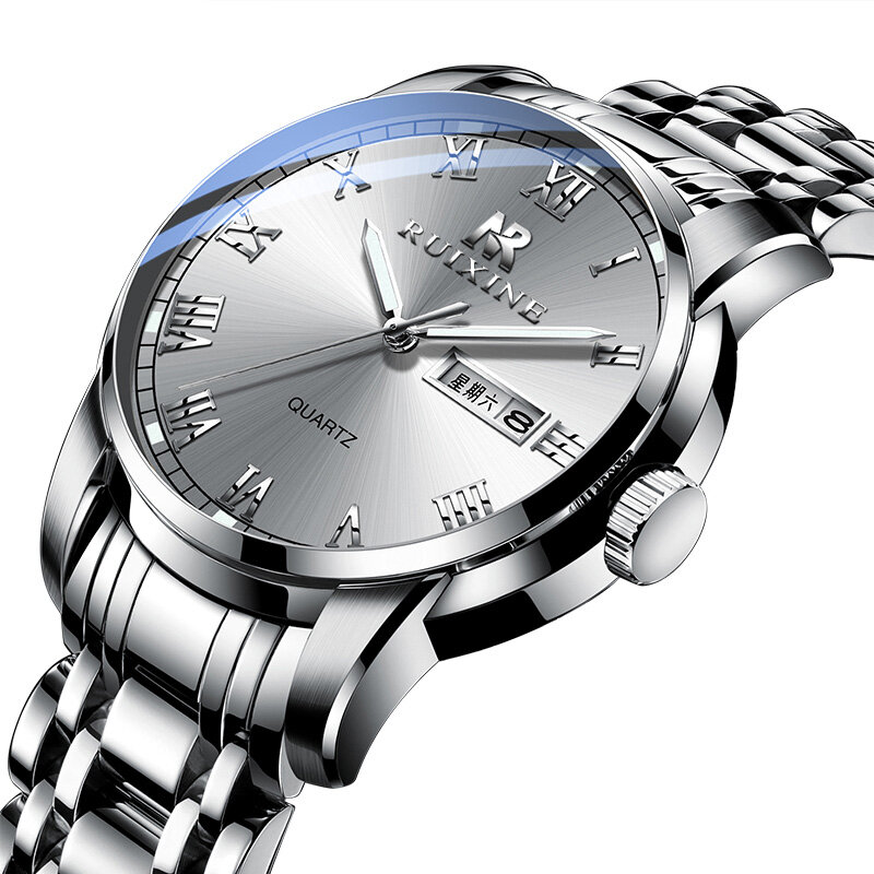 2021 neue uhren männer Mode Luxus Kristall Edelstahl Quarz Armbanduhren Business Uhr Top Marke relogio masculino