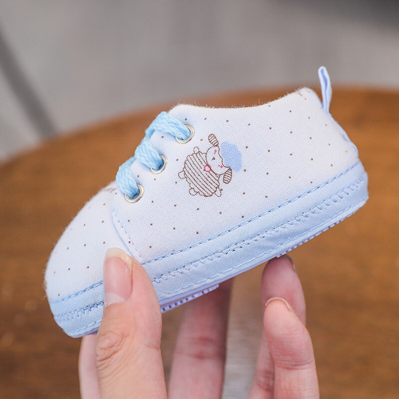 2021 New Style Children's Shoes, Girls' Shoes, Soft-soled Spring and Autumn Shoes, Boys' Shoes, 0-1 Year Old Baby Lace-up Shoes
