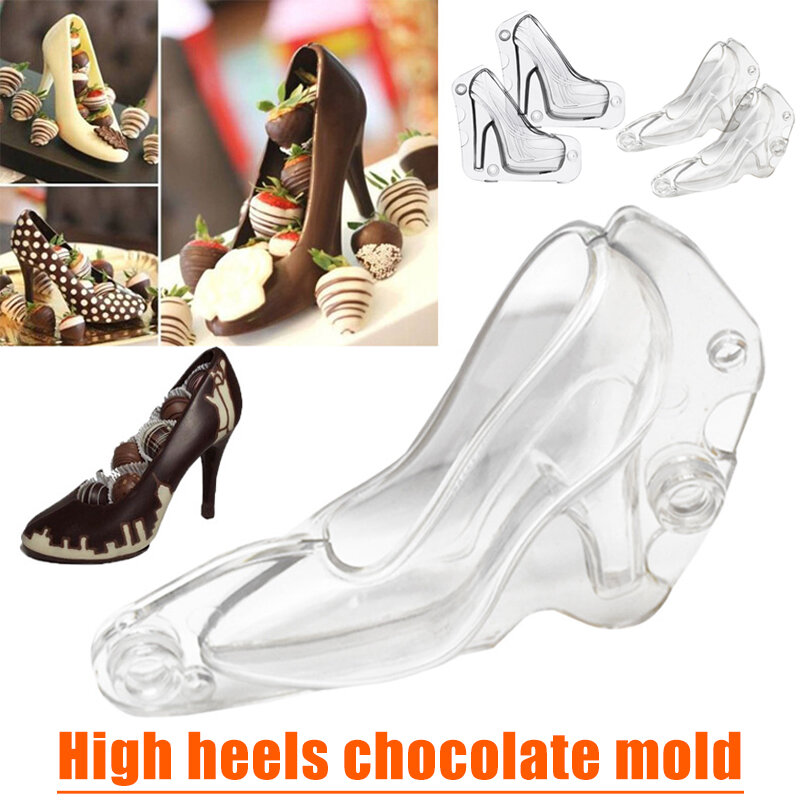 Chocolate salto alto sapato molde bolo molde de cozimento suprimentos de cozinha md7