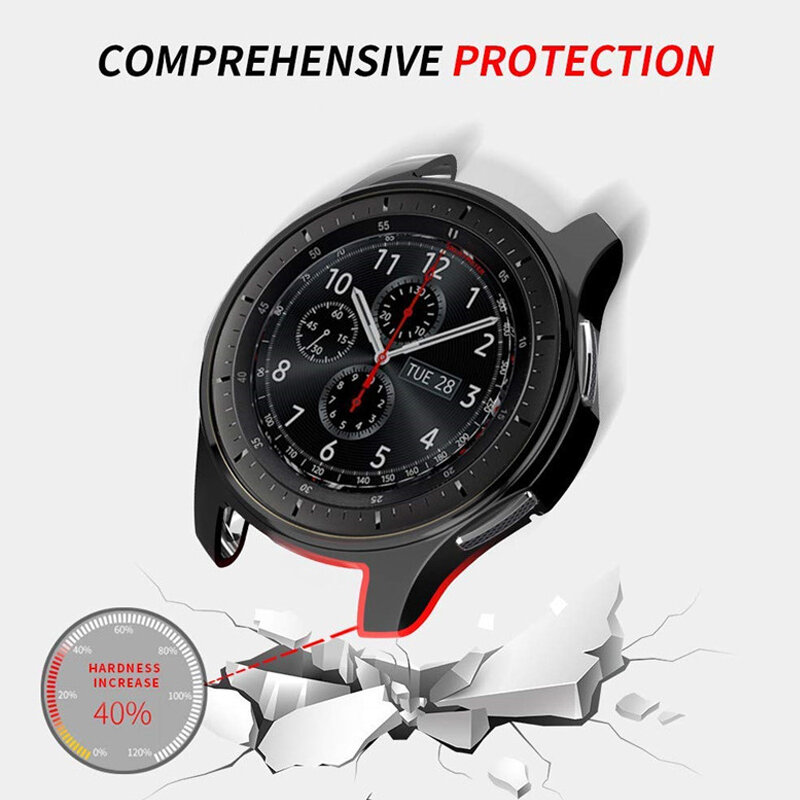 時計ケースサムスンギャラクシー腕時計46ミリメートル42ミリメートル/ギアS3フロンティアオールラウンド保護バンパーカバーフレームスマート腕時計アクセサリー