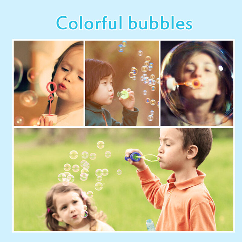 10 pacotes de acessórios para crianças, concentrado de bolhas líquidas para bebês, não tóxico, sabonete engraçado para festa em áreas internas e externas