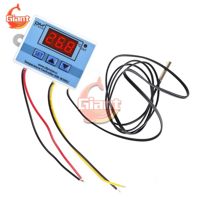 W3001 W3002 AC 110V 220V DC 12V 24V Digital Thermostat Temperature Controller Regulator Control Switch Meter for Car Incubator