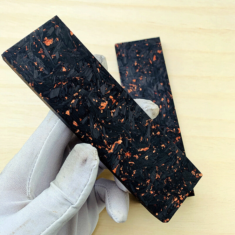 Plantilla de hoja de tablero de Micarta G10 1911, Material de lona de Damasco negro/rojo/naranja/azul para manualidades con mango de cuchillo DIY, 1 pieza