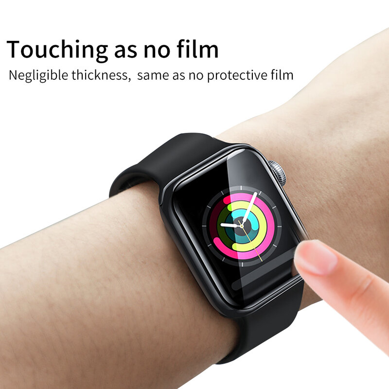 Protetor de tela clara cobertura completa película protetora para iwatch 4 5 40mm 44mm não vidro temperado para apple watch 3 2 1 38mm 42mm