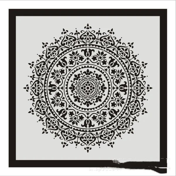 DIY Kerajinan Lapisan Mandala Stensil untuk Lukisan Kayu Kain Kertas Dinding Scrapbooking Stamping Album Dekoratif Embossing