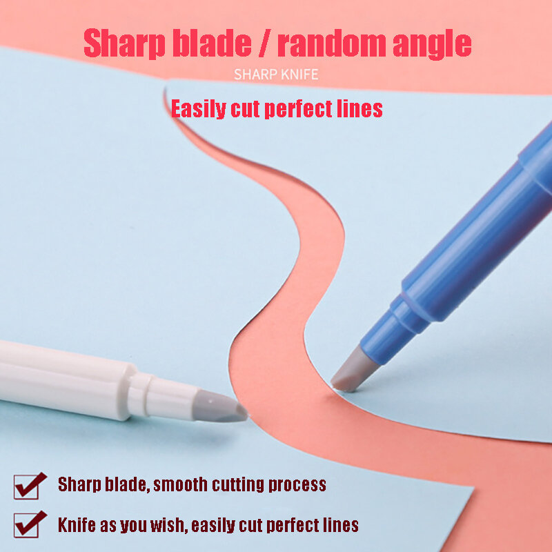 1PCS wear-resistant ceramic paper cutter pen knife paper crafts notebook DIY newspaper magazine tool pencil sharpener