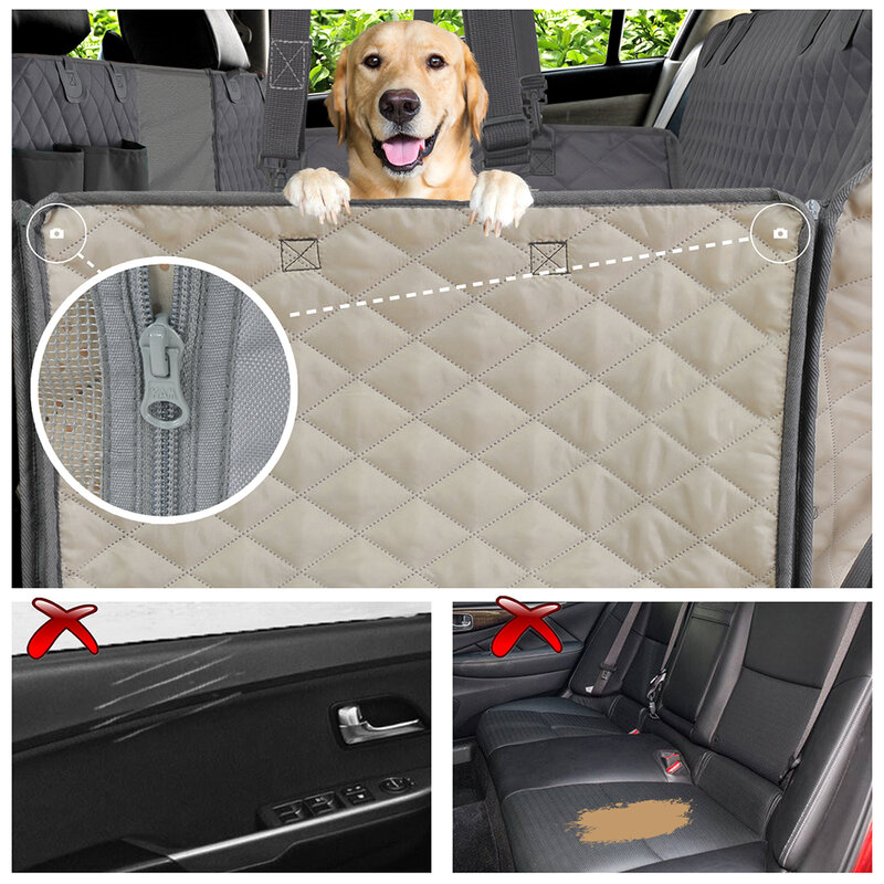 PETRAVEL-funda impermeable para asiento de coche para perro, hamaca de viaje para mascotas, Protector para asiento trasero de coche, Alfombrilla de seguridad para perros