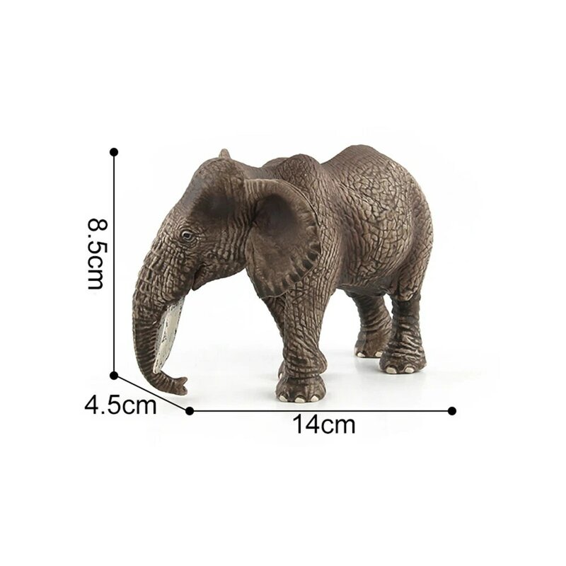Figura de elefante salvaje de simulación para niños, modelo de mesa, decoración, juguetes educativos para niños, regalo