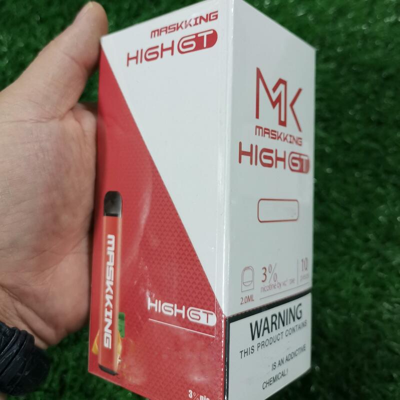 Одноразовое устройство для вейпа Maskking High GT на 450 затяжек, аккумулятор 350 мАч, картриджи 2,0 мл, испаритель Maskking high Pro