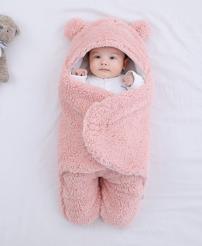 Мягкие одеяла для новорожденных, детский спальный мешок, конверт для новорожденных, спальный мешок, 100% хлопок, плотный кокон для малышей 0-9 м...