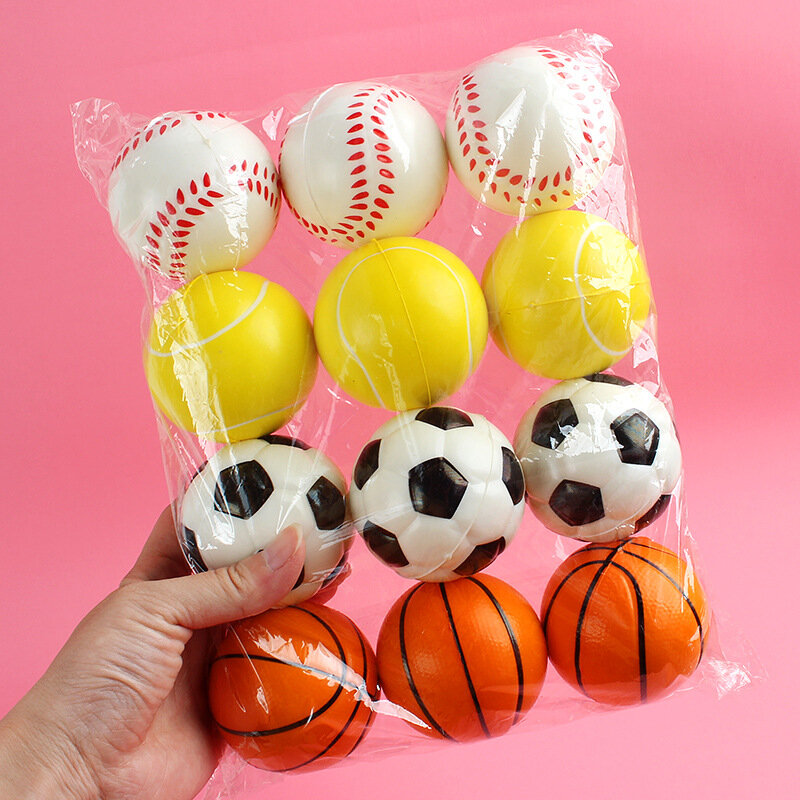 Espuma do plutônio esponja bola sólida bola de futebol basquete tênis beisebol treinamento de pulso bola de brinquedo elástico bola jogos ao ar livre
