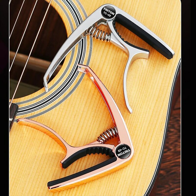 Clip per chitarra per chitarra morsetti a cambio rapido chiave in lega di alluminio Capo in metallo per accessori per parti di chitarra elettrica classica acustica