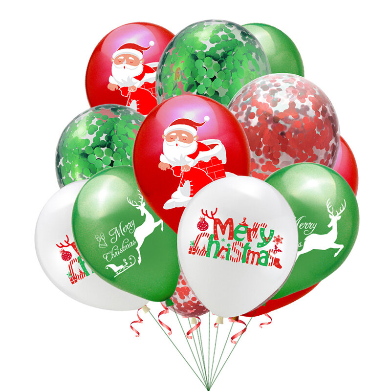Vrolijk Kerstfeest Ballonnen Kerstman Elanden Decor Latex Confetti Ballon Xmas Boom Ballon Decoraties Voor Thuis Xmas Party Decor