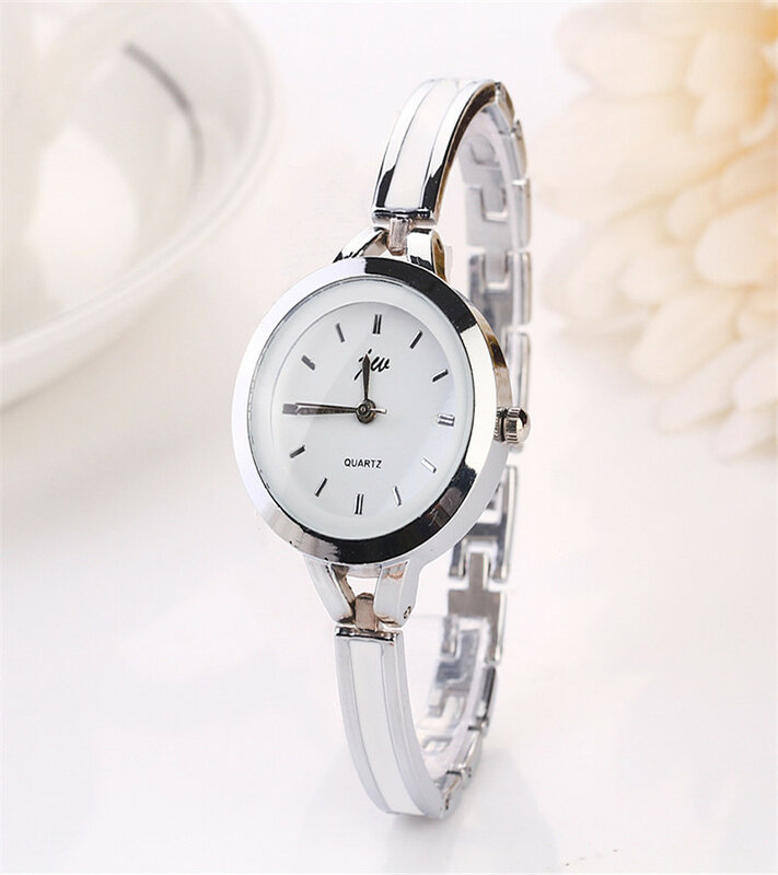 Reloj de pulsera de cuarzo de oro rosa para mujer, correa de acero inoxidable, reloj de pulsera femenino, Zegarek Damski