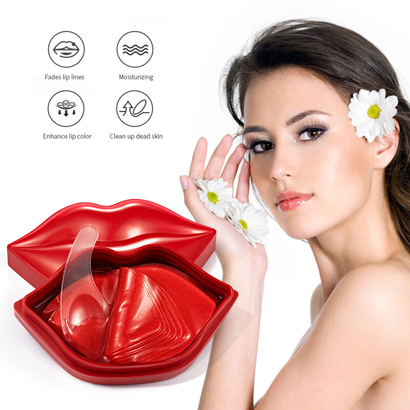 ZOZU-mascarilla hidratante de cerezas para el cuidado de la piel, máscara para el cuidado de los labios, alivia las líneas, nutre los labios, TSLM2, 20 Uds.