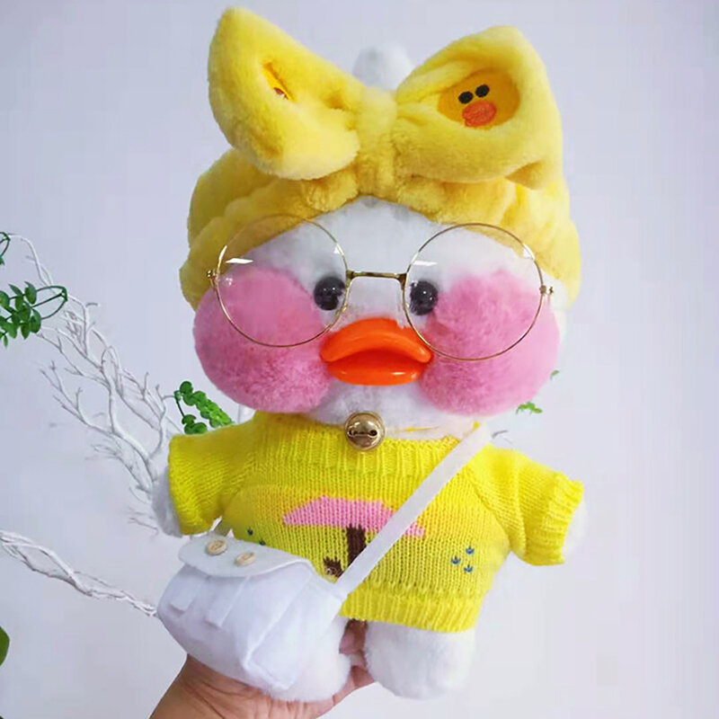 30cm 8 rodzajów żółta kaczka kreskówka Lafanfan kaczka lalka miękie pluszowe zabawki uroczy prezent urodzinowy dla girlsjheltaя утка мультяшная утка кукла