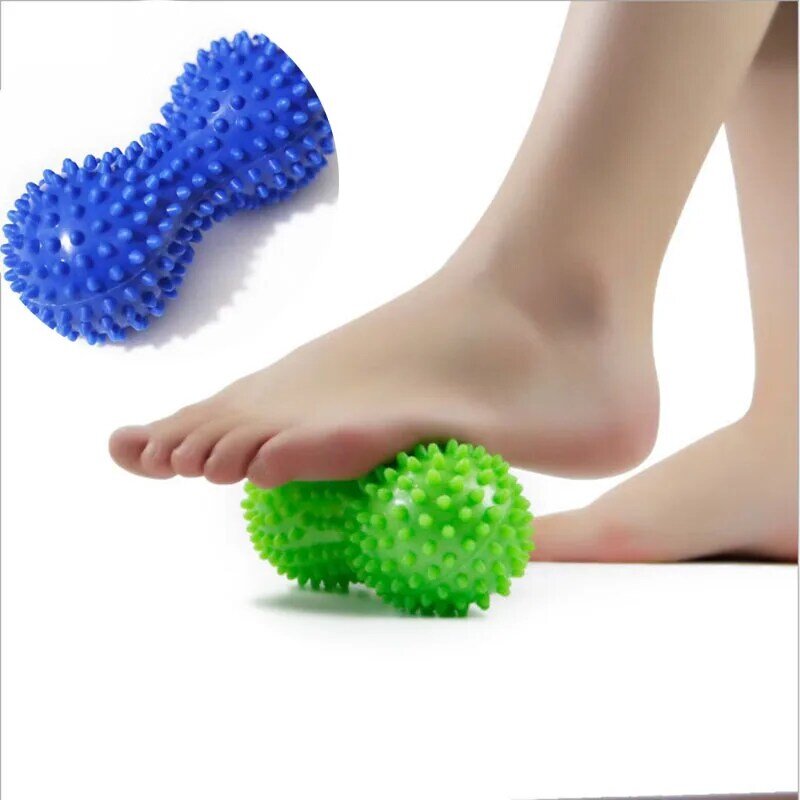 Peanut Shape Massage Yoga Sport Fitness Ball Durable PVC Stress Relief Body Hand Foot Spiky Massager Trigger Point Foot Pain