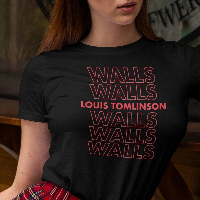 Maglietta Louis Tomlinson pareti moda estiva 100% cotone Casual divertente sciolto Cool Grunge Harajuku Hipster T-Shirt da donna