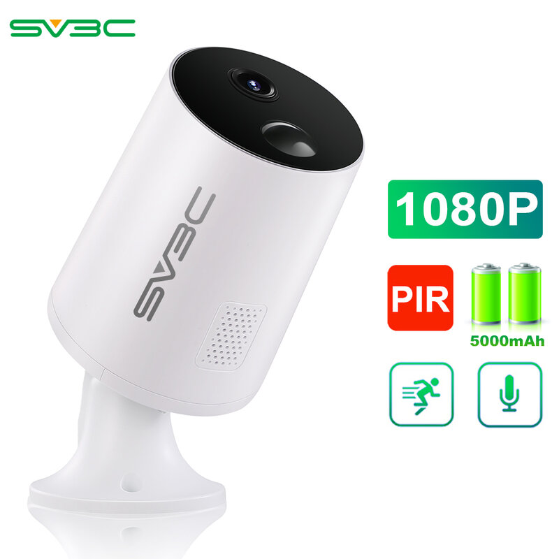 SV3C 1080P batteria telecamera ricaricabile Wireless 2MP telecamera IP esterna resistente alle intemperie protezione della sicurezza domestica Wifi PIR Motion