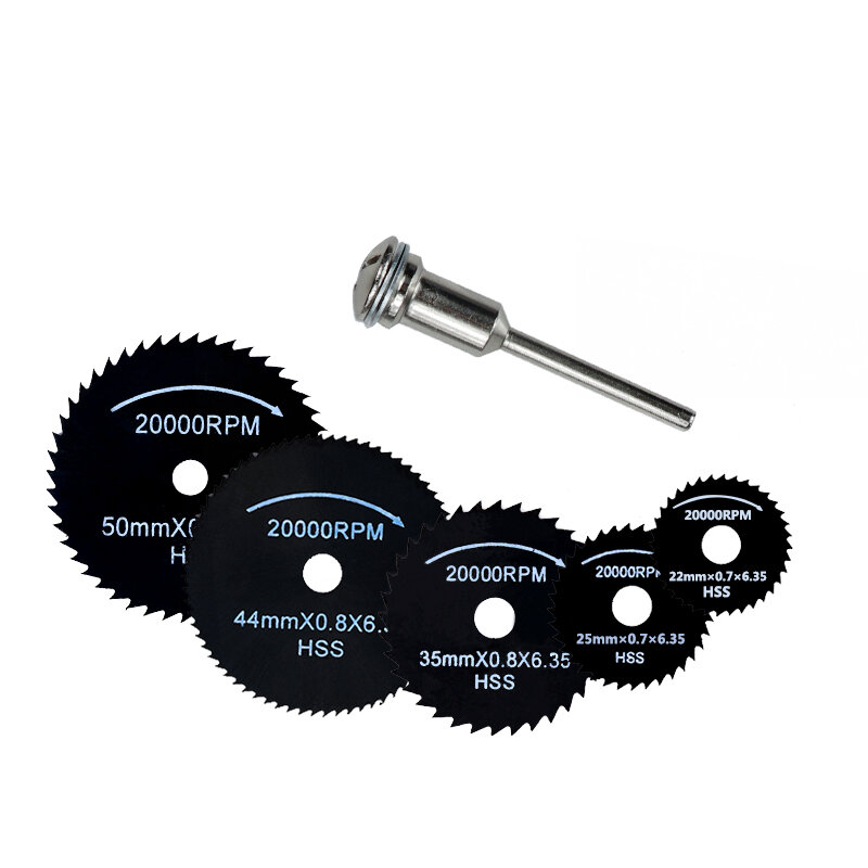 XCAN-Mini hoja de sierra Circular para madera/Metal, herramienta rotativa, con revestimiento de nitruro, HSS, 1 Juego