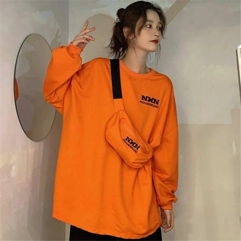 Waitmore Hong Kong Stil Chic Pullover frauen Herbst Ins Lose Koreanischen Stil Freund Leerlauf Stil Dünne Mori Stil Jacke