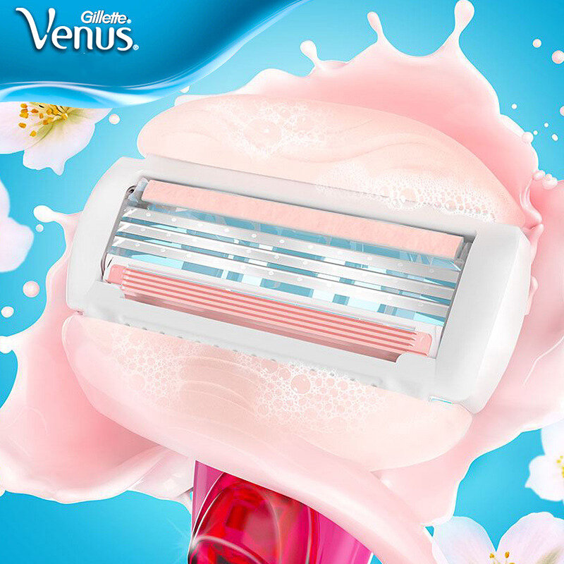 فينوس-ماكينة حلاقة نسائية أصلية ، شفرات حلاقة ، ماكينة حلاقة يدوية ، آمنة للفتيات ، لإزالة الشعر