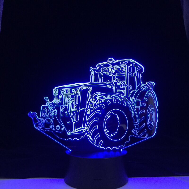 รถแทรกเตอร์เด็ก Nightlight 3D Led โคมไฟตั้งโต๊ะ LampTouch Sensor แสงวันหยุดเด็กที่ดีที่สุดใหม่ของขวัญ
