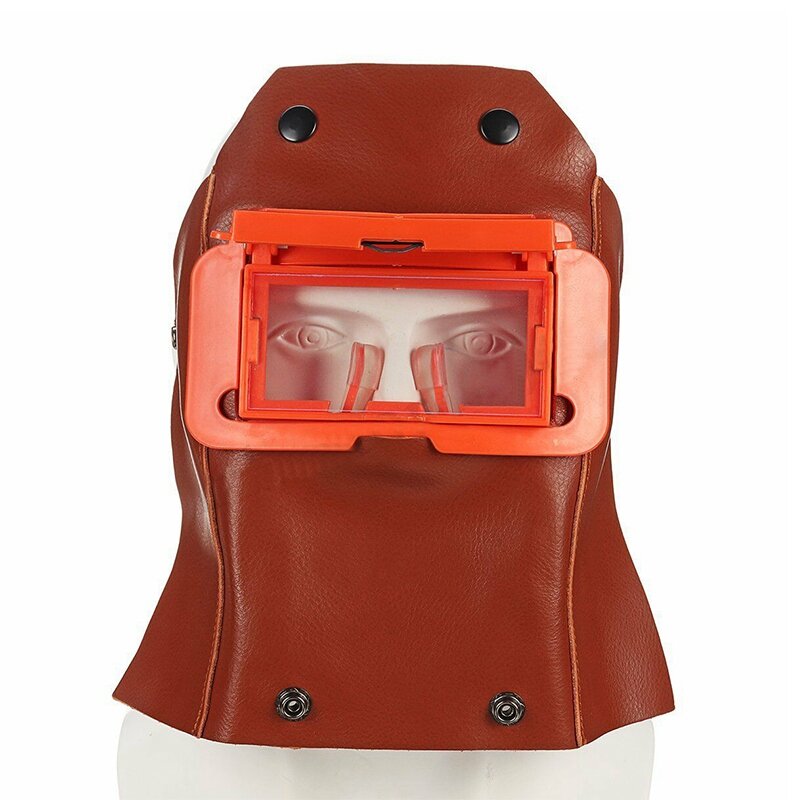 Couro marrom solar escurecimento automático capacete de soldagem máscara filtro flip óculos lente capa equipamentos de proteção telas de soldagem
