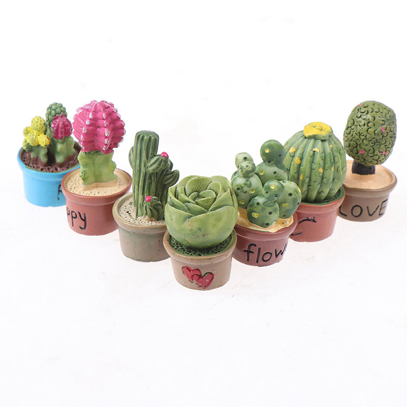 Poppenhuis Vetplant Kantoor Hars Desktop Verjaardag Bloem Home Decor Craft Diy Gift Miniatuur Ornament Meubels Speelgoed