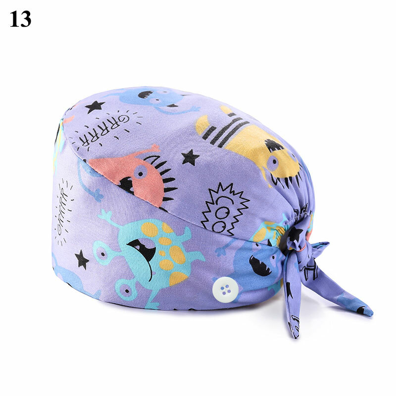 Baotou – chapeau chirurgical imprimé pour femmes, couvre-chef à fleurs pour infirmières, serviette absorbant la sueur, chapeau de travail pour animaux de compagnie