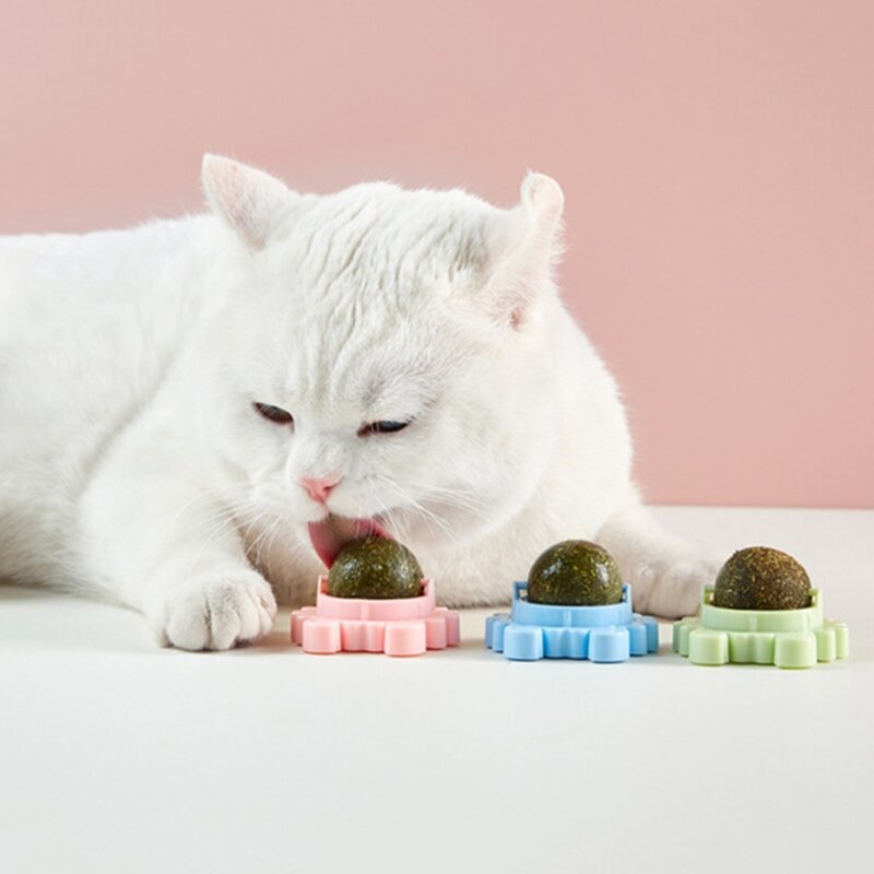 ปูแมว Mint Catnip ของเล่นหมุน Catnip Ball Molars ฟันทำความสะอาด Cat Chew ของเล่นแมวผลิตภัณฑ์ช่วยขับถ่าย