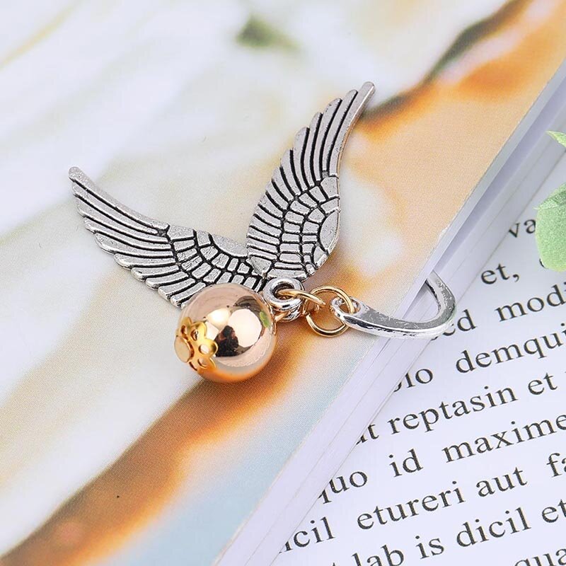 Book Mark Office For School 2022 Stationery Bookmarks For books Retro Wing Snitch Metal Bookmark Binder Index Divider Reader