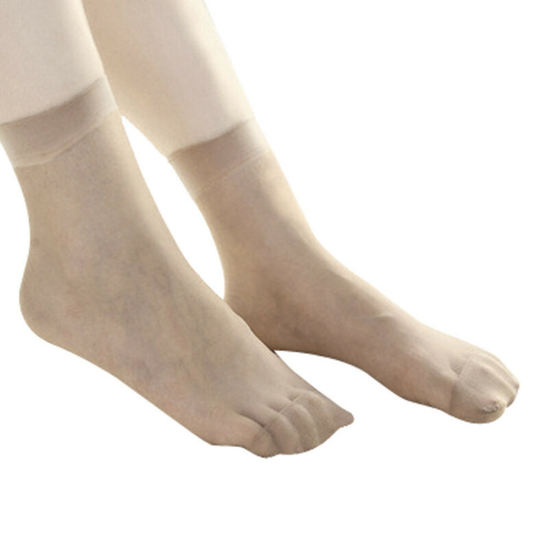 10 pares de meias femininas da moda, meias elásticas ultrafinas de seda, novas meias curtas no tornozelo, meias cortadas